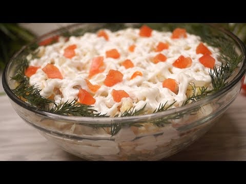 Видео рецепт Салат из минтая в огуречном рассоле