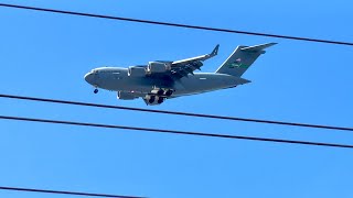 On Approach: Boeing C-17A Globemaster III Performing Touch-and-Go Landings at Boeing Field BFI 60fps