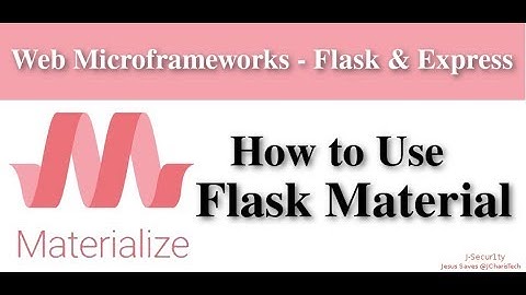 How to Use Flask Material(Materialize.css)
