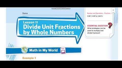 Grade 5 Chapter 10 Lesson 11 Divide Unit Fractions with Whole Numbers
