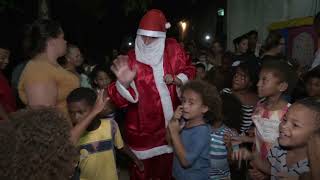 Santa Claus visits favelas in Rio de Janeiro