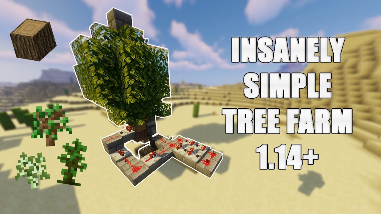 INSANELY simple AFK TREE farm Minecraft 1.16 - YouTube