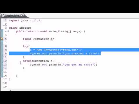 Part 79: Java Programming Tutorial - Creating Files .