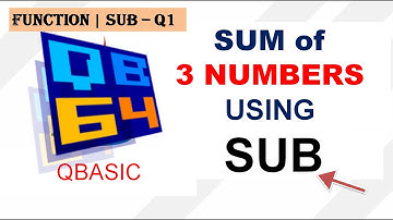 Sum of 3 Number Using SUB Procedure | Q1 || #makeeasy