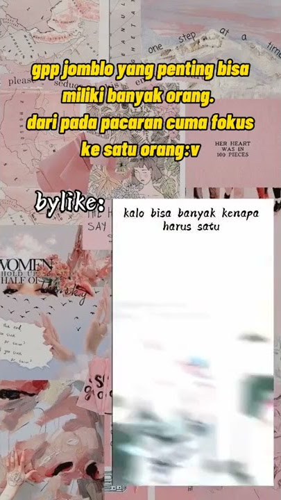 gpp jomblo yang penting bisamiliki banyak orang dari pacaran cuma fokus ke satu orang:v