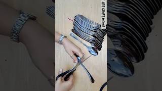 diy lamp with plastic spoons #diy #lamp #lantern #ideas #artcrafthome #craft #decor #shorts
