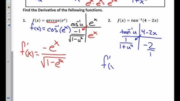 Calculus Unit 7.5 Notes Derivatives of Inverse Trig Functions 2022