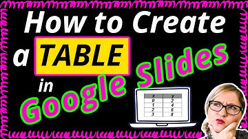 How to Create a Table in Google Slides