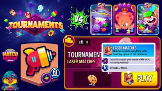 TOURNAMENT! 8 players Laser Matches + Rainbow Energy + Triple Sprint | Match Masters