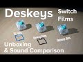 Deskeys Switch Films - Unboxing & Sound comparison (Tealios V2)