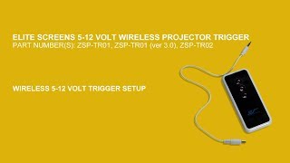 Celebrity ✅ Elite Screens ZSP-TR01 Wireless 5-12 Volt Trigger Setup Instructions Net Worth