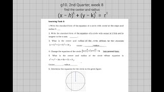 g10. Q&A. center radius. learning task 2. week 8  23feb2021 15.27