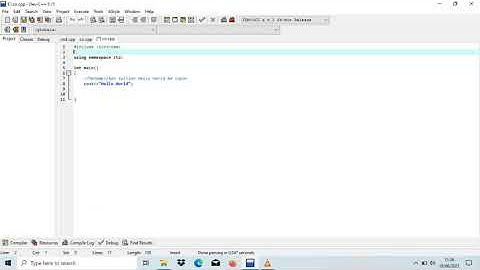cara membuat program Hello World menggunakan C++