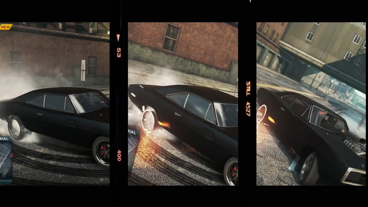 NFS MW dodge  burn out . tyres burst in nfs