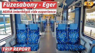 【4K】Füzesabony to Eger by Inter Regio train and 2nd class experience - With Captions 【CC】