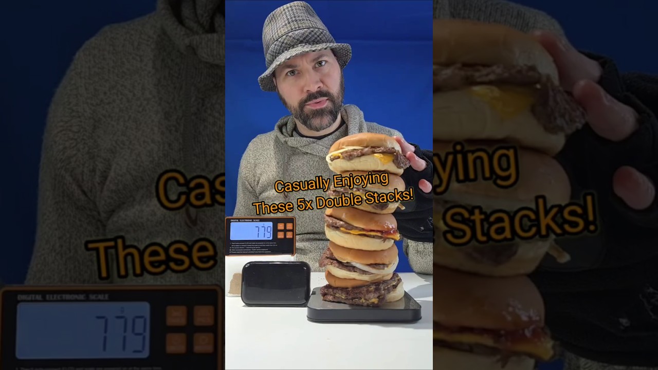 Casually Eating 5x Wendy's Doublestack Burgers