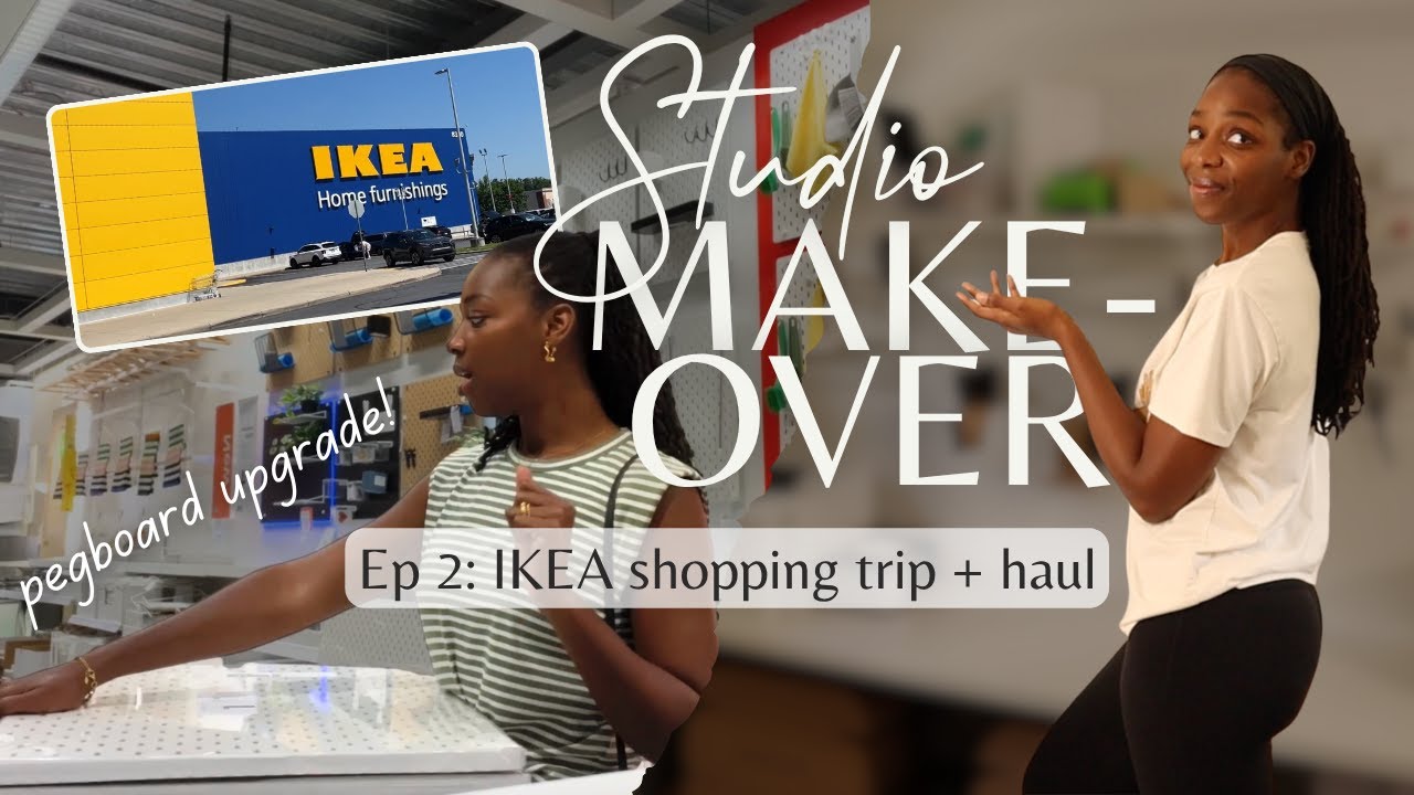 Studio makeover vlog: IKEA haul + a major glow up for my garage workspace | Studio Vlog 022