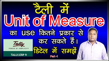 54:-How to create Compound unit in Tally erp 9 |Types of Unit of Measure in tally