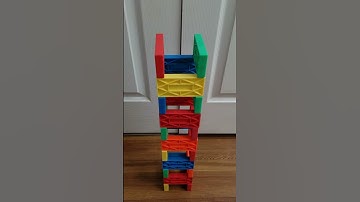 Building and Falling Bulk Dominoes Jumbo Block Tower ASMR