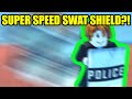 MEGA SPEED BOOST using SWAT SHIELD?! | Roblox Jailbreak Mythbusters