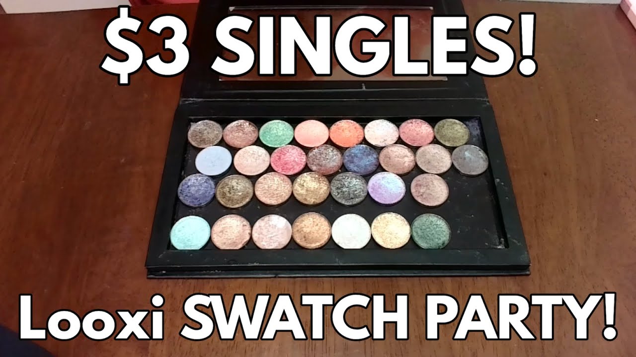 THREE DOLLAR MULTICHROMES?! Looxi Beauty single shadow SWATCH PARTY! | swatches + comparisons