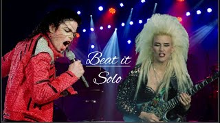 Michael Jackson and Jennifer batten - Beat it solo 🎸 ( Video - Remix)