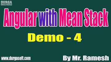 Angular with Mean Stack tutorial || Demo - 4 || by Mr. Ramesh On 31-10-2019