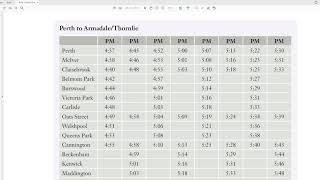 Reading Timetables