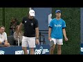 Tennis pros jack sock and sam querrey vs pickleball pros ben johns and matt wright game 1