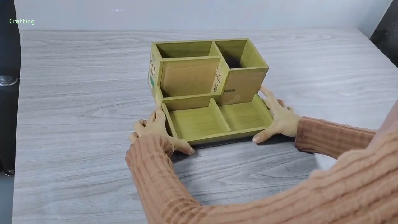 Create Your Own Stylish Desk Organizer with Cardboard and Macrame - Easy DIY for Everyone_R