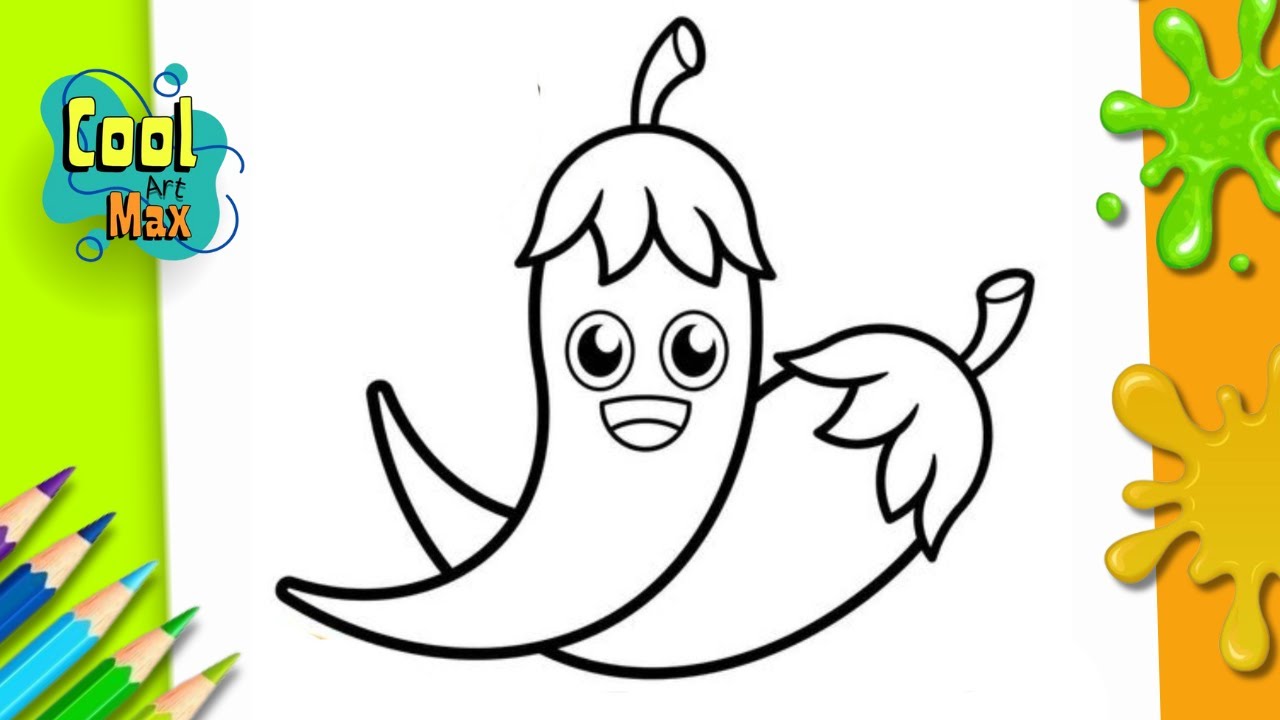 How to Draw a CHILI Pepper Easy Step by Step