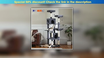 Today Only Multi-Level Cat Tree with Scratching Posts, Cozy Condo, Hammock, Large Cat Tower for Ind