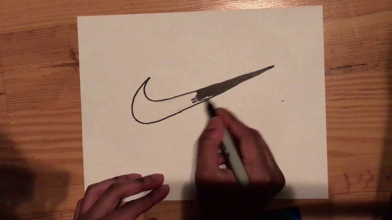 Favor étnico puesto How to draw Nike Logo - YouTube