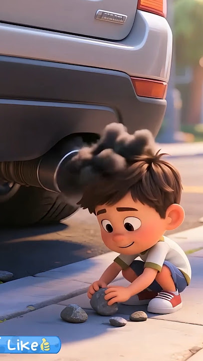 Paijo Kena Asap Mobil #cartoon #animation #animasulucu #shorts