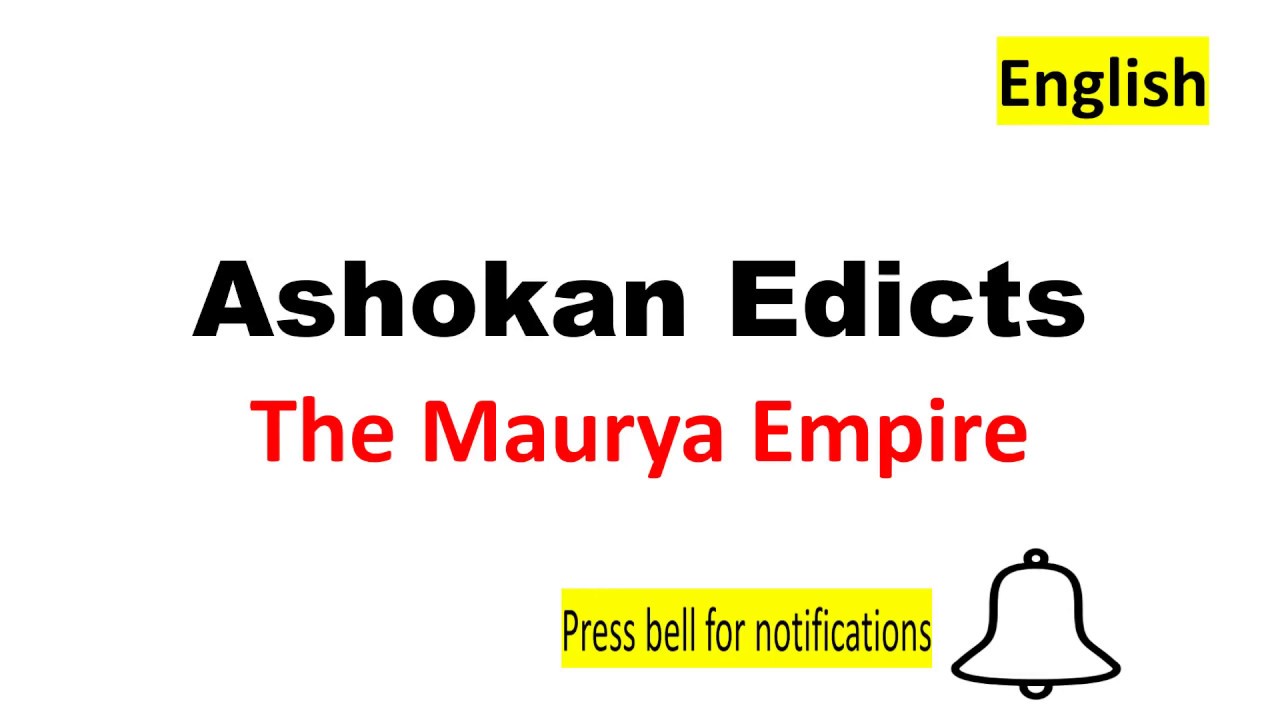 UPSC/IAS/PCS Ashokan Edicts YouTube