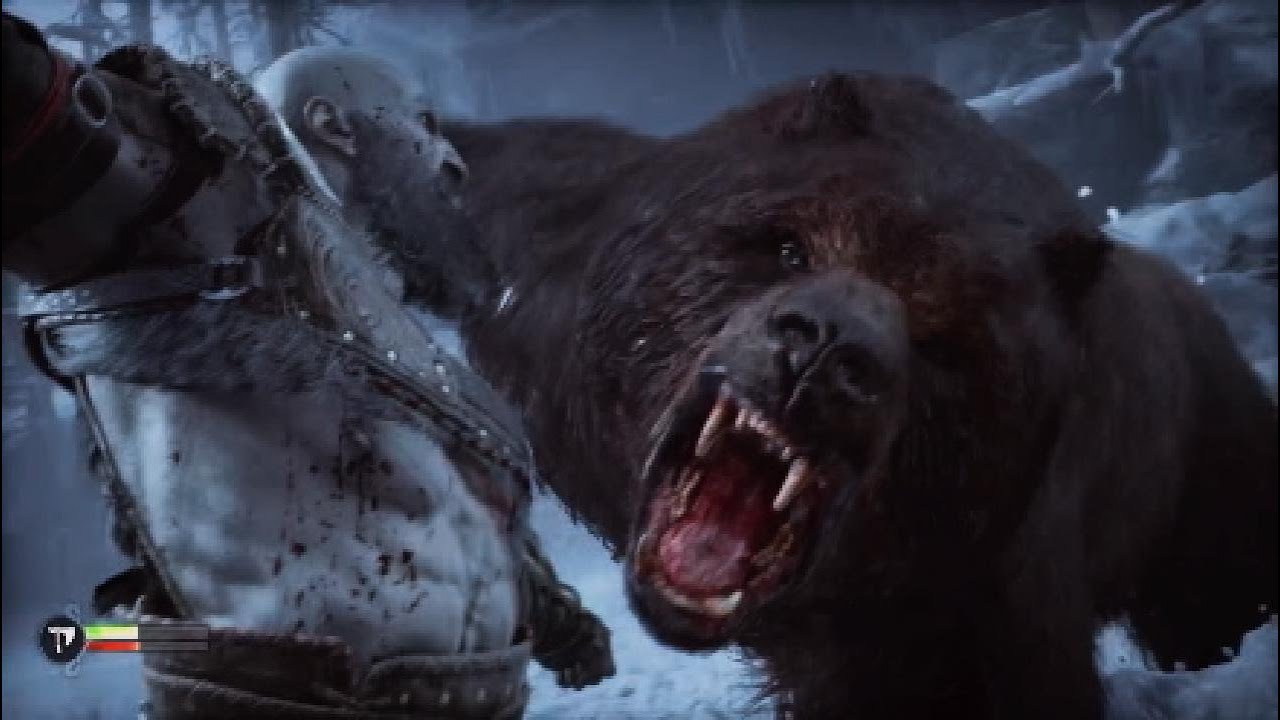 Tjstylesplays God of war, Bear Fight. Ps5 pro gameplay. 