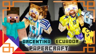 ✅ camiseta 🇦🇷 argentina y🇪🇨 Ecuador/Minecraft papercraft