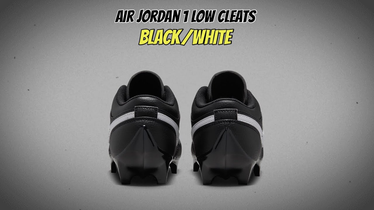 New Custom Nike Jordan 1 Vapor Edge Low TD Football Cleats White