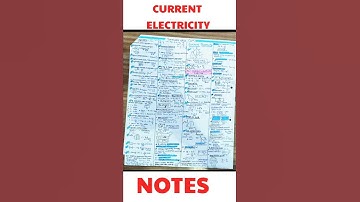 CURRENT ELECTRICITY & CAPACITORS FORMULA SHEET SHORT NOTES
