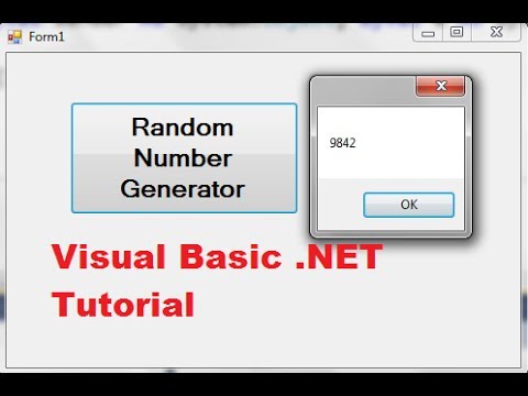 Visual Basic .Net Tutorial 39 - How To Make A Random Number Generator  Within Range In Vb.Net - Youtube