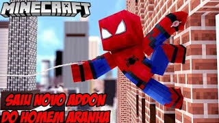 SAIU!!! O MELHOR ADDON/MOD DO HOMEM ARANHA PARA MCPE
