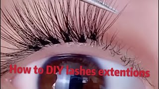 How to DIY eyelashes extensions by yourself ,using premade fans screenshot 1