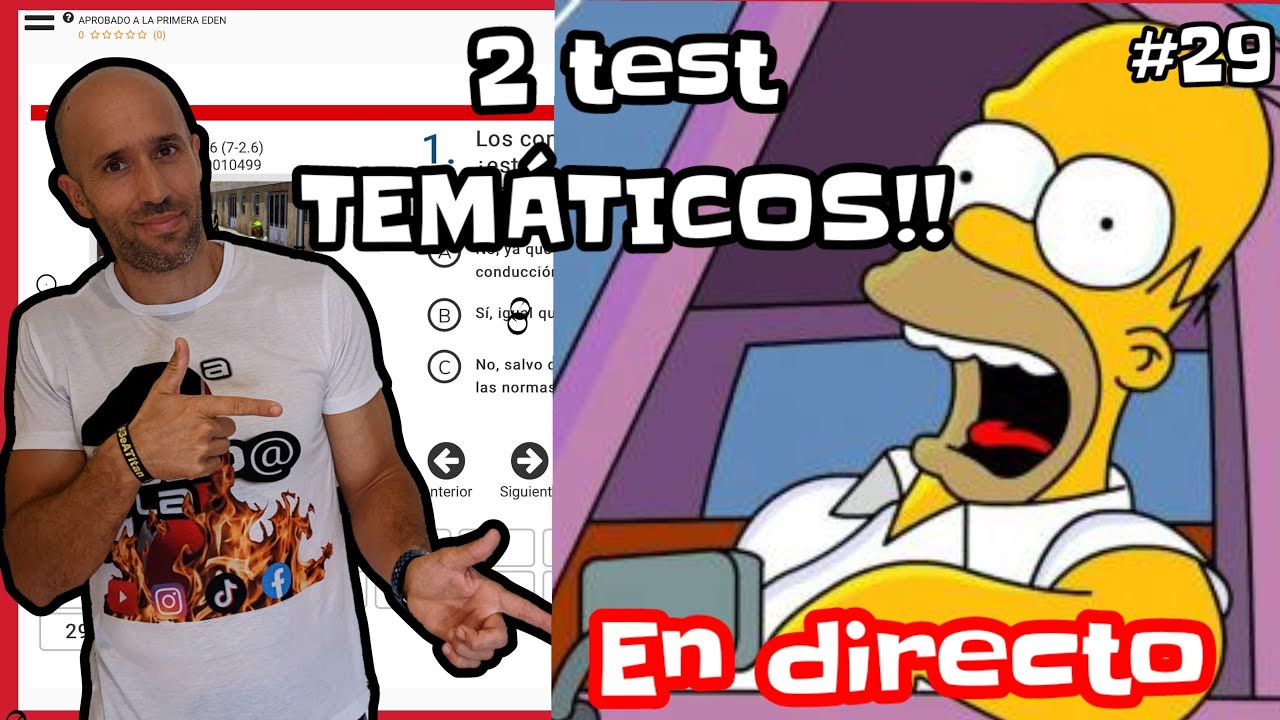 Haz CONMIGO 2 test TEMATICOS del EXAMEN de CONDUCIR! #29