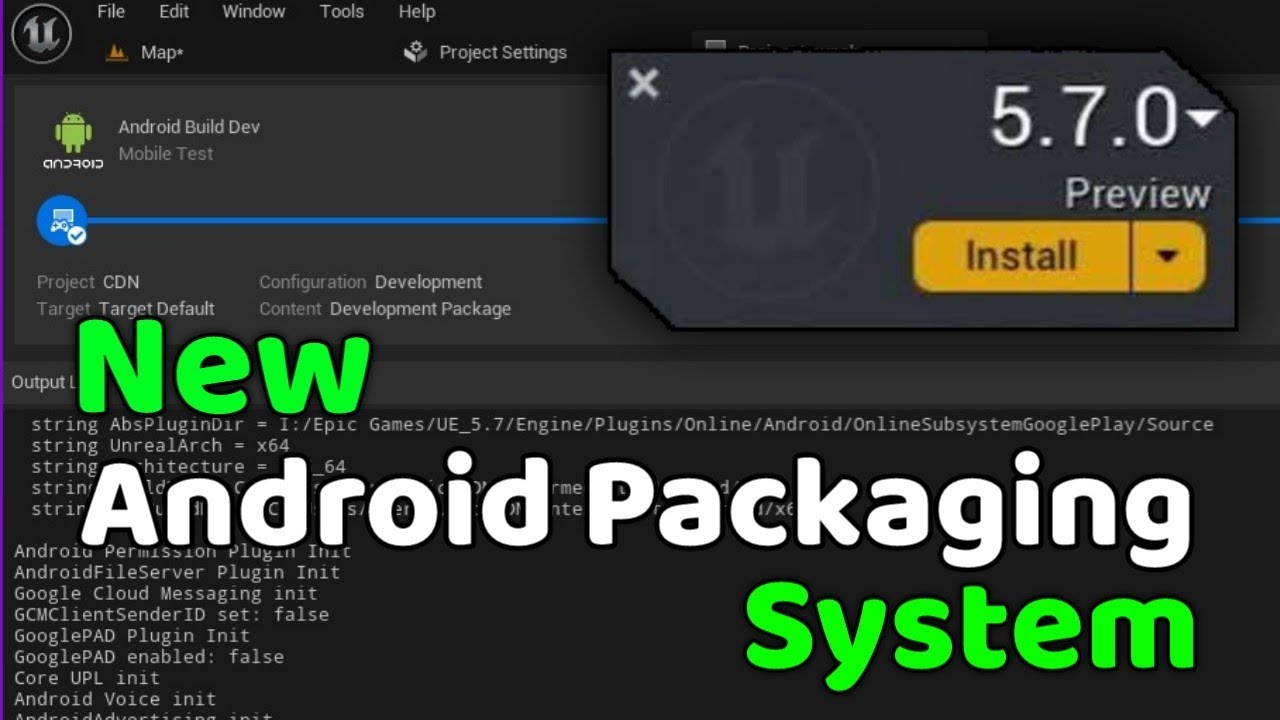 New Android Export System Unreal Engine 5.7.0 Preview| How to export ...