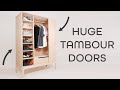 The Biggest Tambour Doors I've Ever Made | Building a Modern Wardrobe