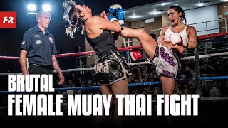 Rebecca Garside Female Muay Thai Fighter Highlights Muay Thai In Slow Motion