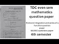 Riemann integration and series of a function question paper mathematics honours Bsc 4th sem assam