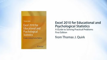 Excel 2010 for Educational and Psychological Statistics