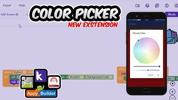 Color Picker Extension kodular app inventor appybuilder thunkable