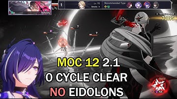 E0S0 Acheron + Kafka + Black Swan | 2.1 MOC 12 Yanqing Boss 0 Cycle Clear | HSR